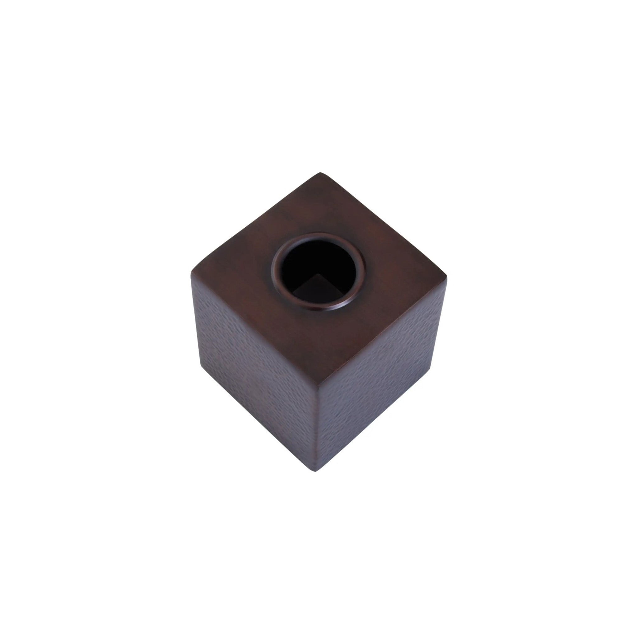 Hammered Pattern Dark Bronze Tissue Box